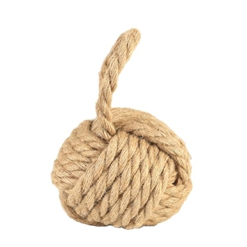 Creative Co-Op Nautical Rope Knot Decorative Cotton Door Stop, Natural