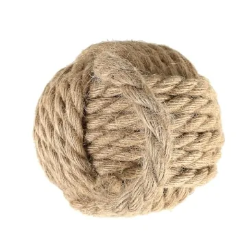 Creative Co-Op Nautical Rope Knot Decorative Cotton Door Stop, Natural