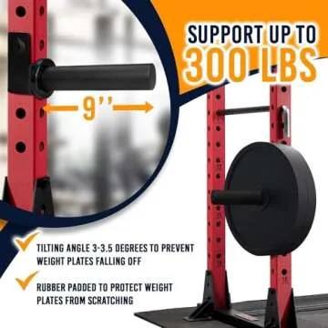 Yes4All Olympic Weight Plate Holder Power Rack Attachment for 3x2 Inch Power Rack with 0.6” hole - (Compatible Only with 2” Olympic Weight Plates)