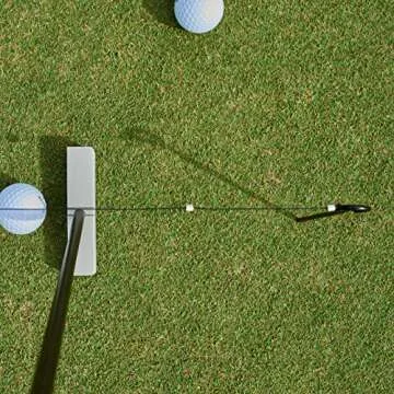 Perfect Practice Raindrop Golf Putting String Line - Retractable Putting Guide Line String Alignment w/ 20ft Stainless Steel Wire - Putting Training Aid for Golf, w/Metal Stakes & Protective Case