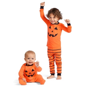 Soft Cotton Pumpkin Halloween Pajamas for Baby Toddler 0-3 Months - Cozy & Cute!