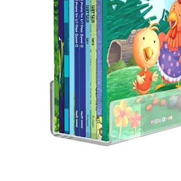 FEMELI 1 Pack 36 Inch Clear Acrylic Floating Bookshelf for Kids, Wall Display Shelf with Lips for Nursery Room Bathroom Dorm