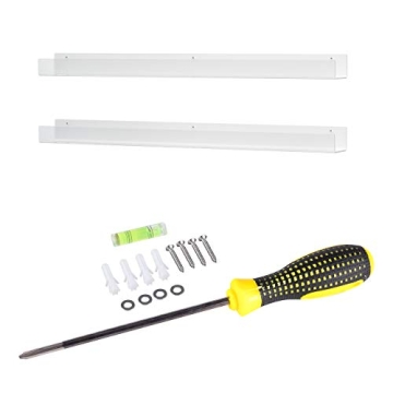 FEMELI 1 Pack 36 Inch Clear Acrylic Floating Bookshelf for Kids, Wall Display Shelf with Lips for Nursery Room Bathroom Dorm