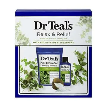 Dr Teal's Eucalyptus Epsom Salt & Foaming Bath Oil Sampler Gift Set - Give The Gift of Rejuvenation ...