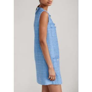 Kedera Women's Elegant Tweed Mini Dress for All Occasions