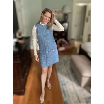 Kedera Women's Elegant Tweed Mini Dress for All Occasions