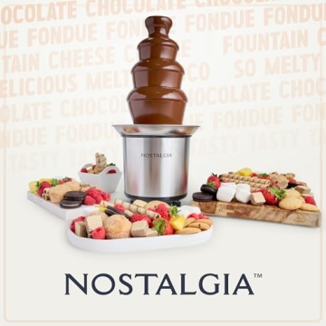 Nostalgia Electric Chocolate Fondue Fountain for Parties