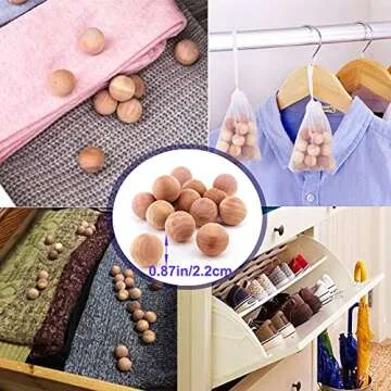 Brite Lightingtech Cedar Balls for Natural Clothes Storage