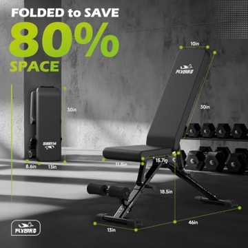 FLYBIRD Adjustable Strength Training Bench for Home