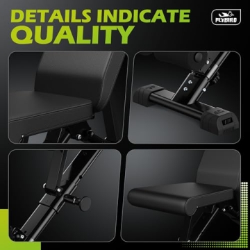 FLYBIRD Adjustable Strength Training Bench for Home