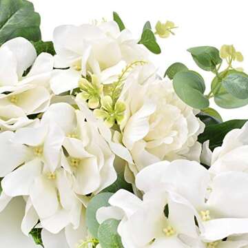 I-GURU 22-24 Inch Spring Hydrangeas Wreath for Front Door