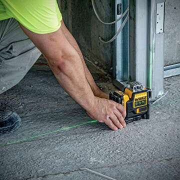 DEWALT 12V MAX Laser Level, Green Line Laser, 3-Way, 360 Degree Professional Laser, Cordless/Rechargeable (DW089LG)