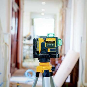 DEWALT 12V MAX Laser Level, Green Line Laser, 3-Way, 360 Degree Professional Laser, Cordless/Rechargeable (DW089LG)