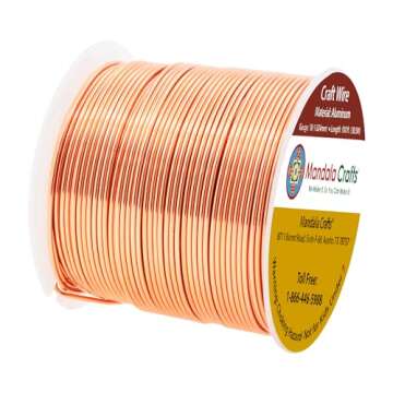 Mandala Crafts 18 Gauge Anodized Aluminum Jewelry Making Wire - 100ft Roll