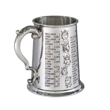 Great Gifts UK Wentworth Pewter- Kings and Queens Pewter Tankard