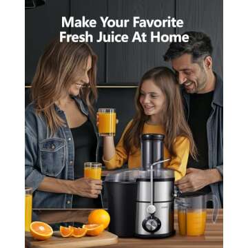 GDOR 1200W Juicer with 3-Speed Setting, Extra Large 3.4” Feed Chute Juicer Machines for Whole Fruits and Veggies, Centrifugal Juicer with 34 Oz Juice Pitcher, BPA-Free, Easy to Clean, Silver