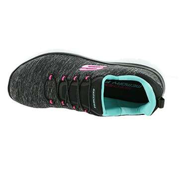 Skechers womens Summits-quick Getaway Sneaker, Black/Light Blue, 9 US