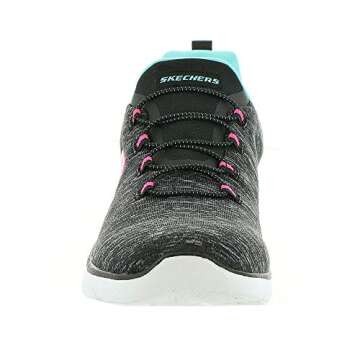 Skechers womens Summits-quick Getaway Sneaker, Black/Light Blue, 9 US