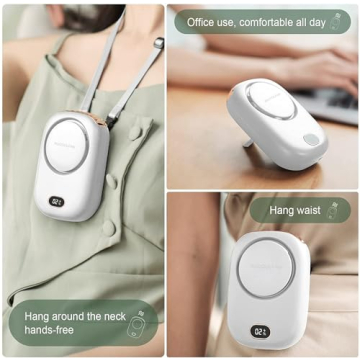 AOCOOLFAN Portable Neck Fan USB Rechargeable 12H Cooling