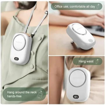 AOCOOLFAN Portable Neck Fan USB Rechargeable 12H Cooling