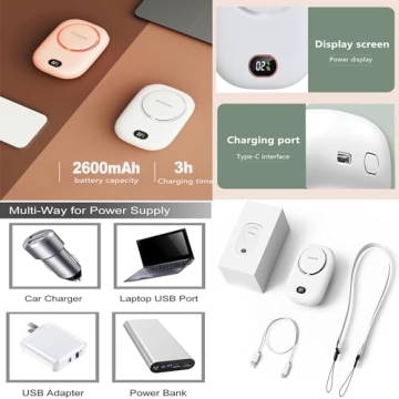 AOCOOLFAN Portable Neck Fan USB Rechargeable 12H Cooling