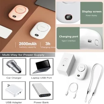 AOCOOLFAN Portable Neck Fan USB Rechargeable 12H Cooling