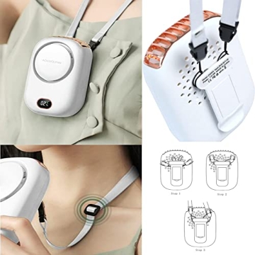 AOCOOLFAN Portable Neck Fan USB Rechargeable 12H Cooling