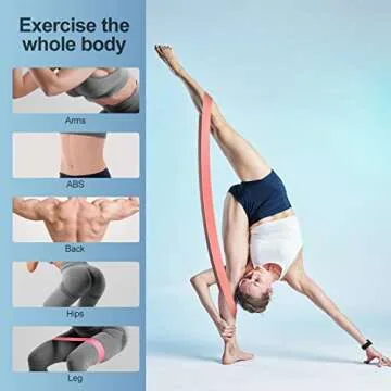 Resistance Bands Set, 5 Pcs Latex Exercise Bands with 5 Resistance Levels, Skin-Friendly Elastic Bands with Carrying Pouch for Home Workout, Strength Training, Yoga, Pilates- red