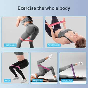 Resistance Bands Set, 5 Pcs Latex Exercise Bands with 5 Resistance Levels, Skin-Friendly Elastic Bands with Carrying Pouch for Home Workout, Strength Training, Yoga, Pilates- red