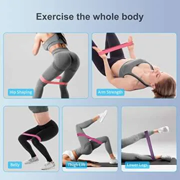 Resistance Bands Set, 5 Pcs Latex Exercise Bands with 5 Resistance Levels, Skin-Friendly Elastic Bands with Carrying Pouch for Home Workout, Strength Training, Yoga, Pilates- red