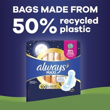 Always Maxi Overnight Pads with Wings for Ultimate Comfort