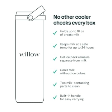 Willow Portable Breastmilk Cooler for Busy Moms - Keeps Cold
