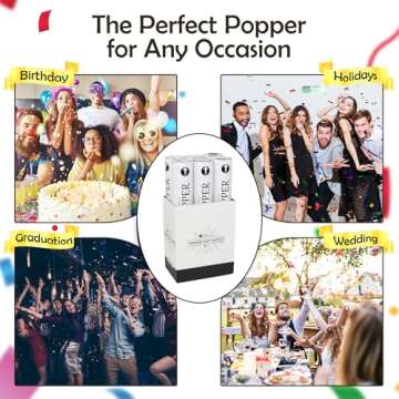 Clover Confetti Cannons 12" | 6 Pack for All Celebrations