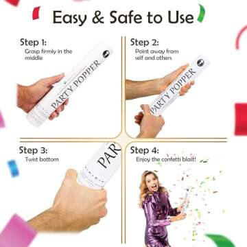 Clover Confetti Cannons 12" | 6 Pack for All Celebrations