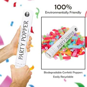 Clover Confetti Cannons 12" | 6 Pack for All Celebrations