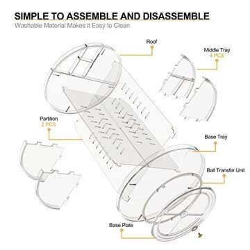 Makeup Organizer 360 Degree Rotating Adjustable Cosmetic Storage Organizer Large Skin Care Cosmetic Display Cases Perfume Jewelry Organizer for Bathroom Dresser Countertop (Clear)