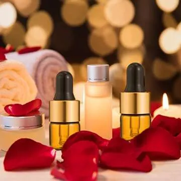 AUCHOIS 50pcs Mini Dropper Bottles for Travel & Samples