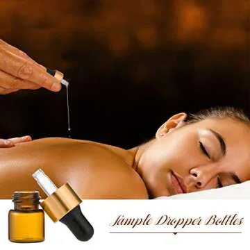 AUCHOIS 50pcs Mini Dropper Bottles for Travel & Samples