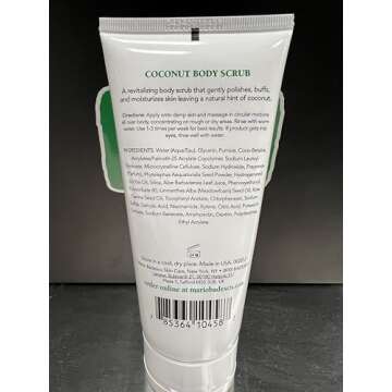 Mario Badescu Coconut Body Scrub for All Skin Types - Exfoliating & Smoothing Formula with Niacinami...