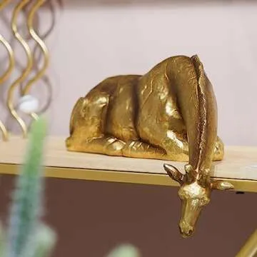 Braxio Living Room Decor Statues Indoor - Resin Abstract Golden Giraffe Sculptures Home Decor for Desktop Shelf Table Desk Bedroom Office Farmhouse Decoration Gifts 8.25 * 5.5 * 3.5 Inch