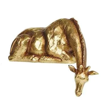 Braxio Living Room Decor Statues Indoor - Resin Abstract Golden Giraffe Sculptures Home Decor for Desktop Shelf Table Desk Bedroom Office Farmhouse Decoration Gifts 8.25 * 5.5 * 3.5 Inch