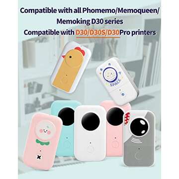 Phomemo D30 Labels, Transparent 0.55" x 1.1" Adhesive Labels