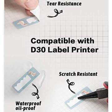 Phomemo D30 Labels, Transparent 0.55" x 1.1" Adhesive Labels
