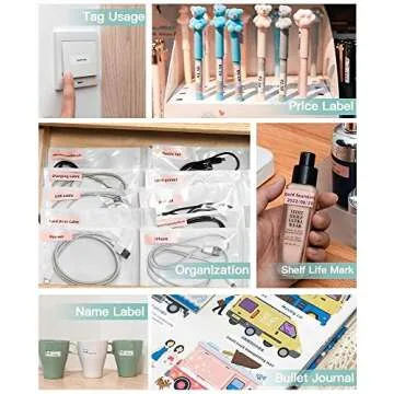 Phomemo D30 Labels, Transparent 0.55" x 1.1" Adhesive Labels