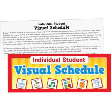 Individual Student Visual Schedule - 1 holder, 55 cards