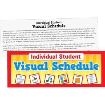 Individual Student Visual Schedule - 1 holder, 55 cards