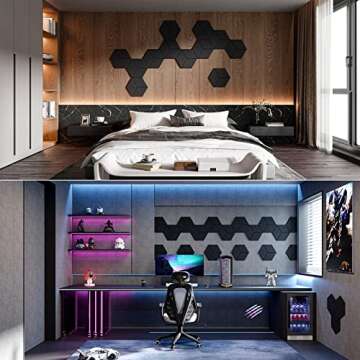 Dailycooper Acoustic Panels 12 Pack - Easy Install Soundproofing