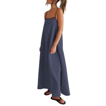 Shy Velvet Summer Linen Maxi Dress for Women