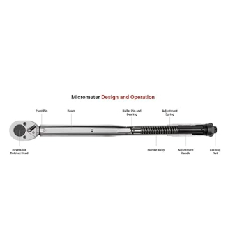 Precision TEKTON 1/2 Inch Drive Torque Wrench for Mechanics
