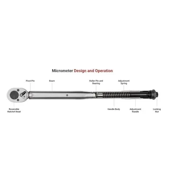Precision TEKTON 1/2 Inch Drive Torque Wrench for Mechanics